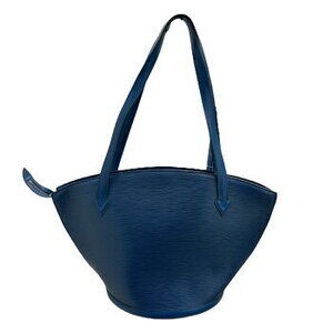 Louis Vuitton Tote Shoulder Epi Saint Bag Jacques Blue